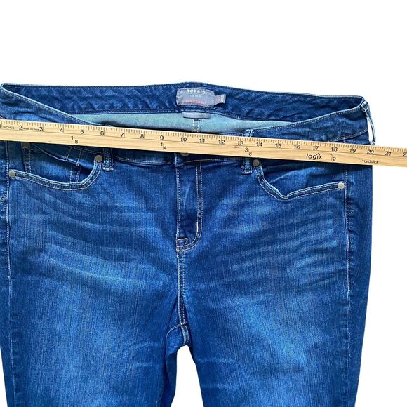 Torrid Mid-Rise Slim Boot Jeans 18T Tall Blue Vintage Stretch Western Casual - Picture 4 of 13